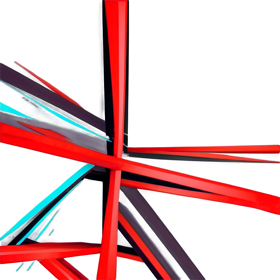 Abstract Lines In Black And Red Png 06262024 PNG
