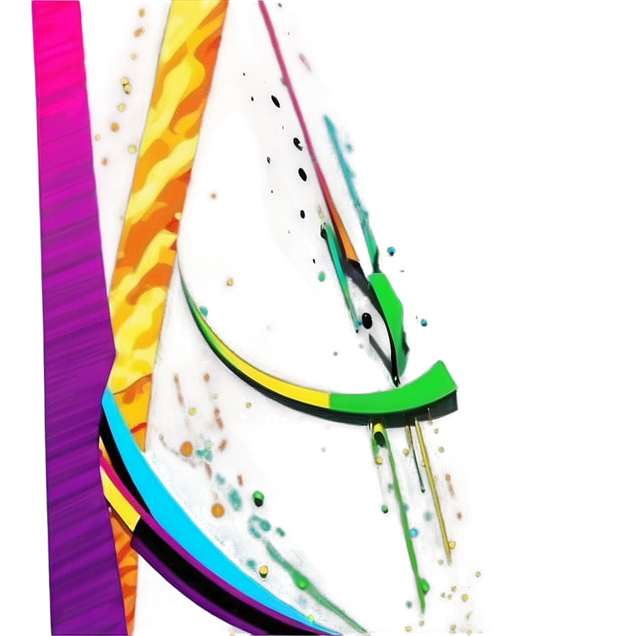 Abstract Lines With Color Splash Png Svg PNG
