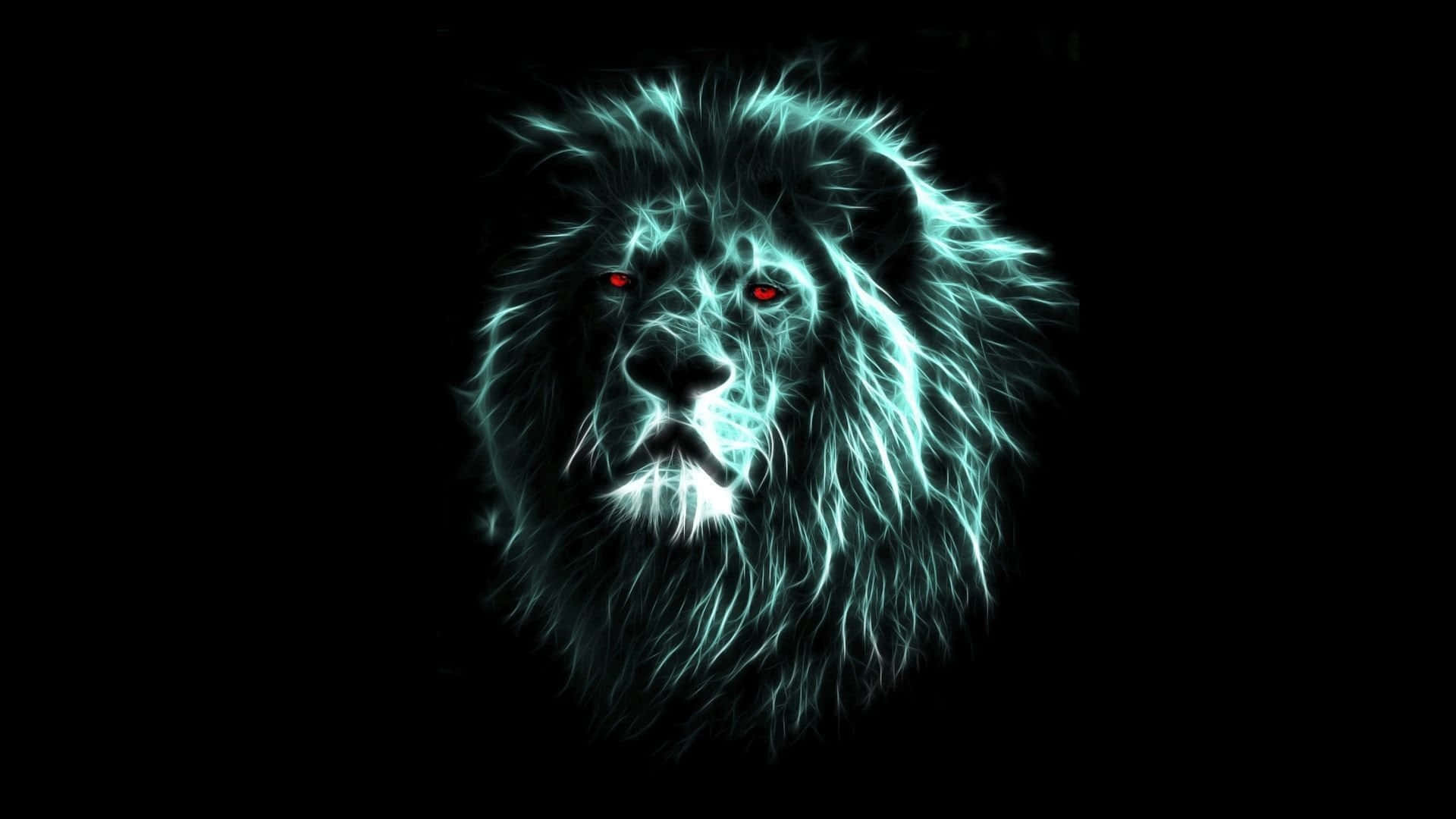 Brightly Colored Abstract Lion Painting Illuminating Joy Wallpaper