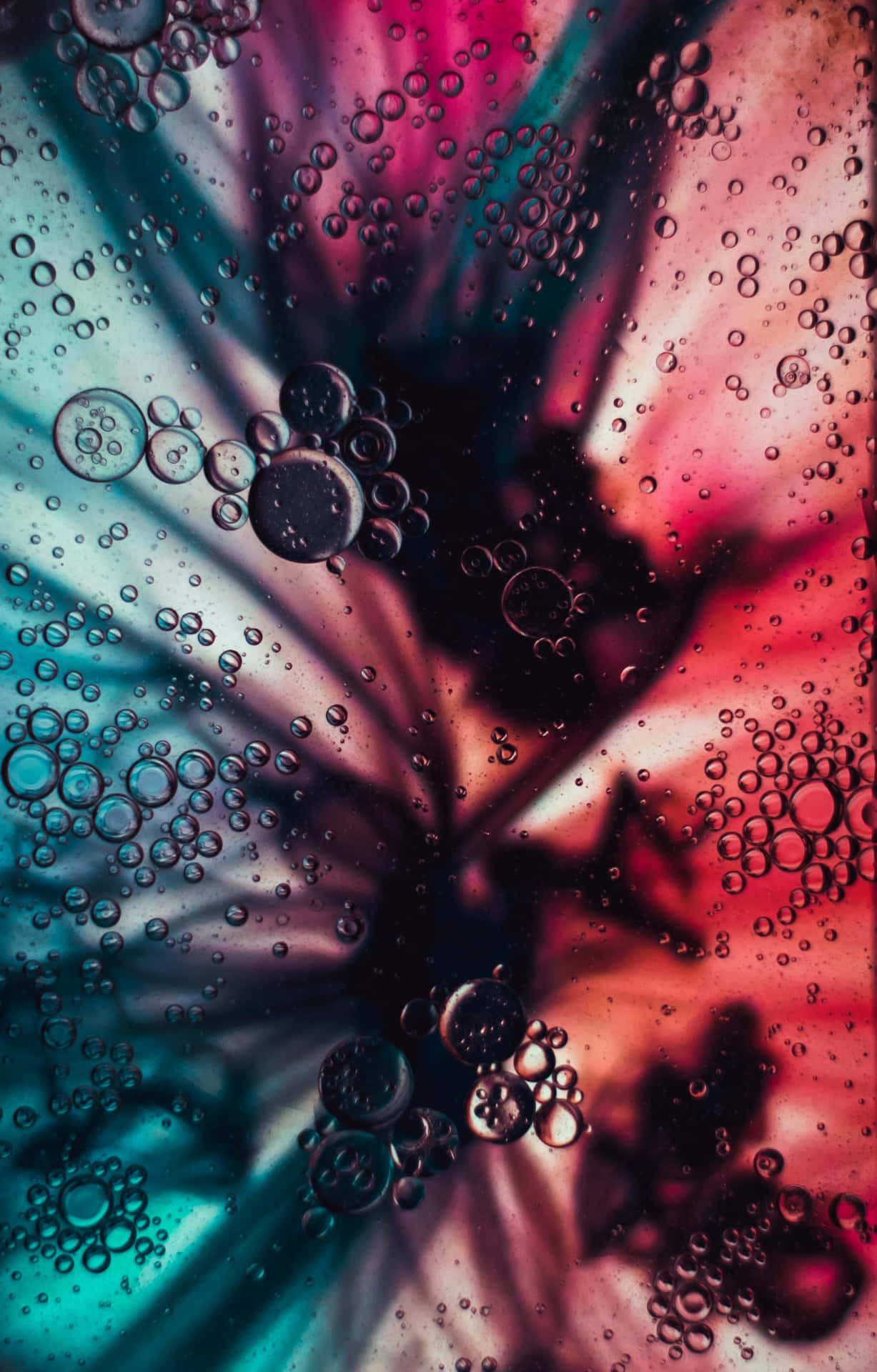 Abstract Liquid Artwith Bubbles Wallpaper