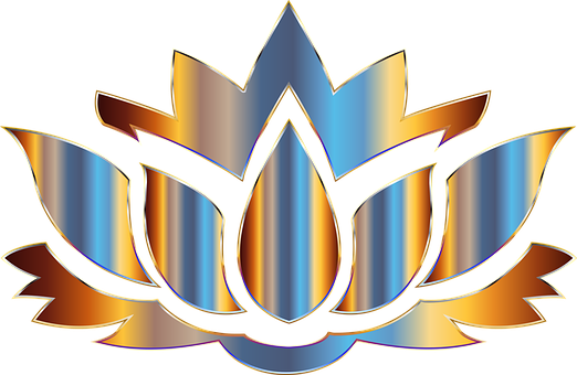 Abstract Lotus Flower Design PNG