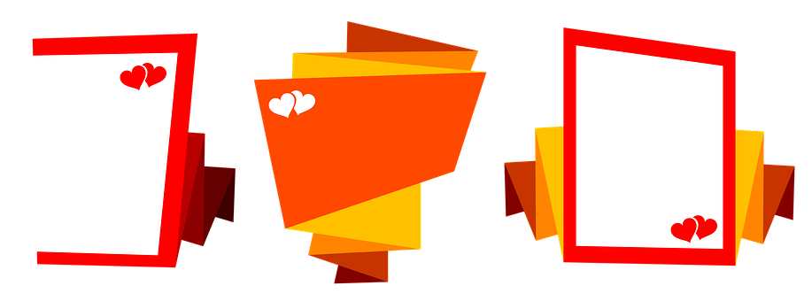 Abstract Love Cards Vector PNG
