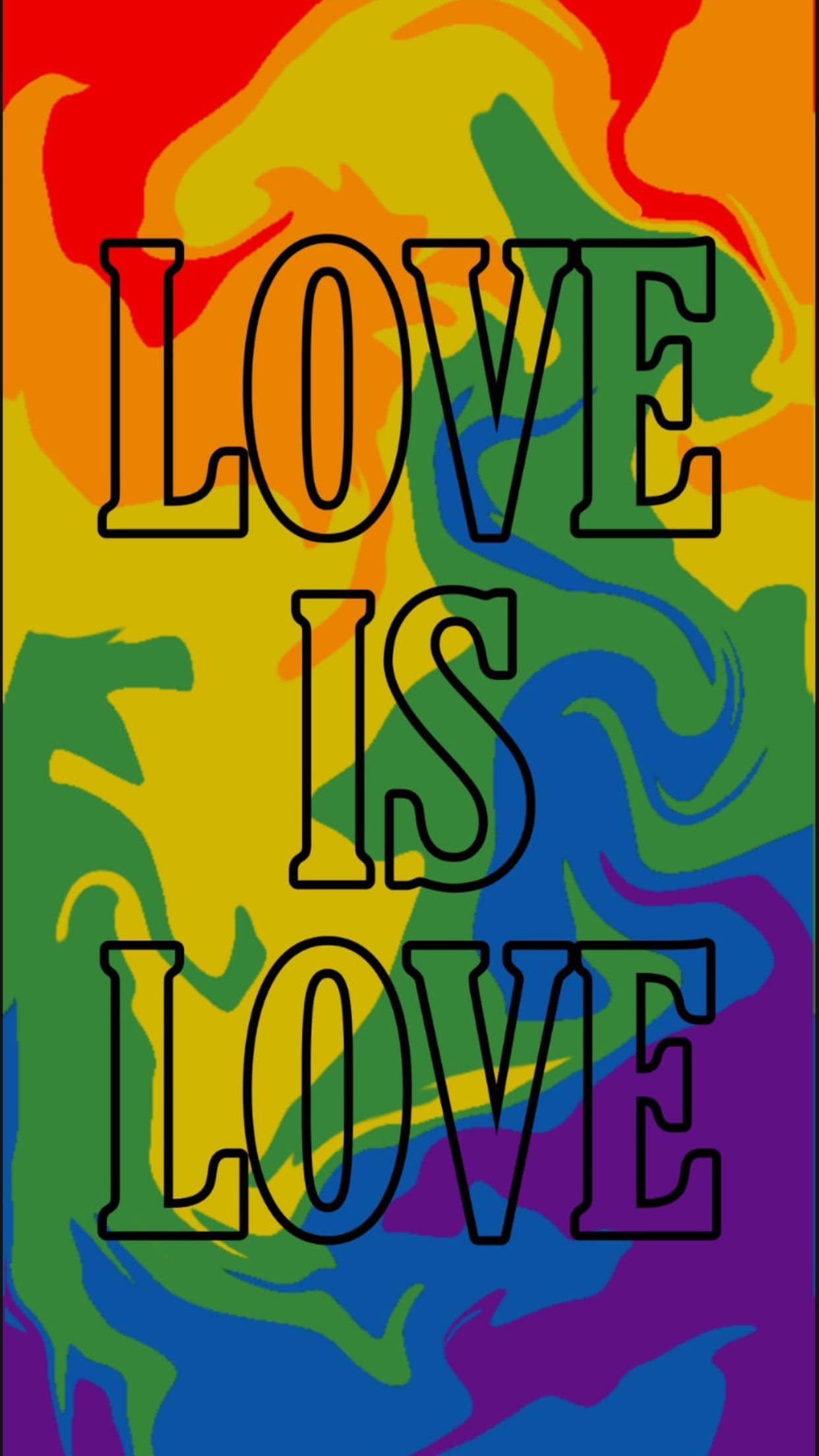 Abstract Love Is Love Lgbt Phone Wallpaper