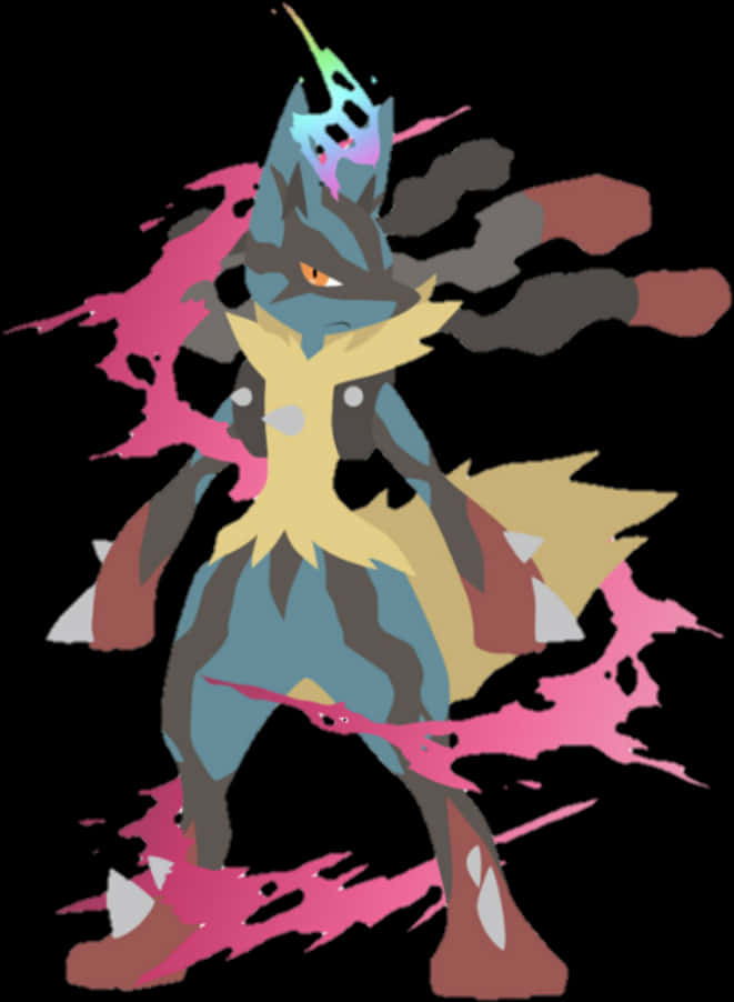 Abstract Lucario Artwork PNG