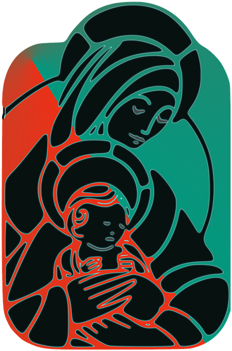 Abstract Mariaand Child PNG