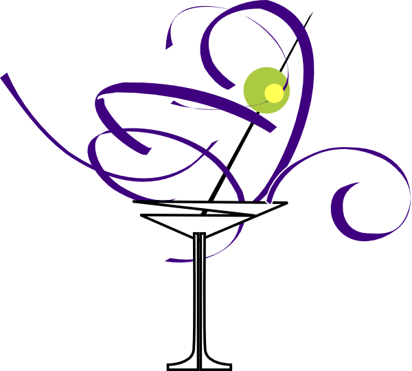 Abstract Martini Glass Art PNG