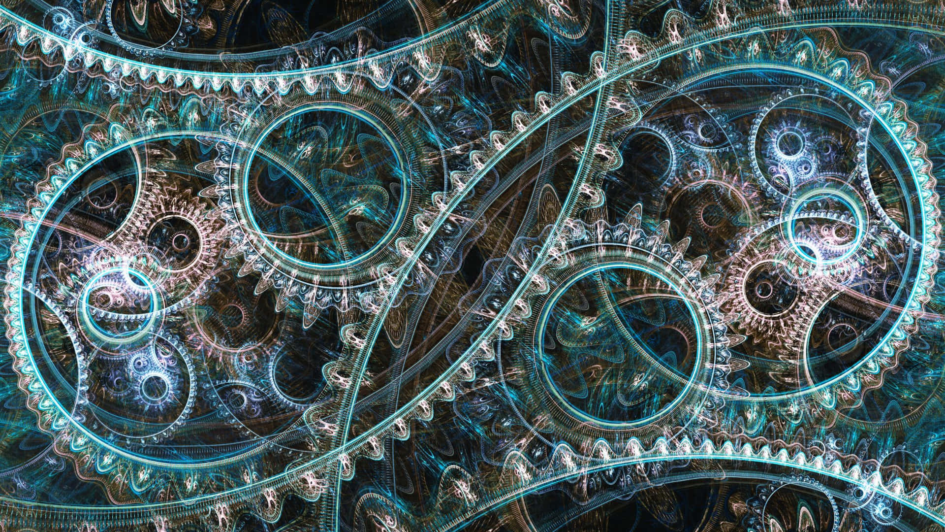 Abstract Mechanical Fractal Art Wallpaper