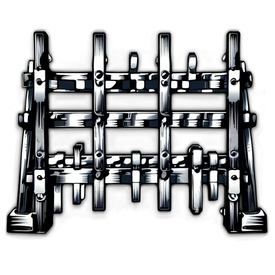 Abstract Metal Lattice Artwork PNG