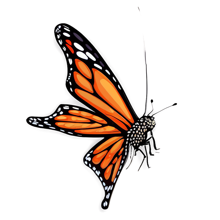 Abstract Monarch Butterfly Art Png Ids PNG