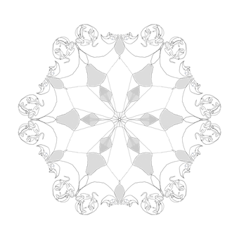 Abstract Monochrome Mandala PNG