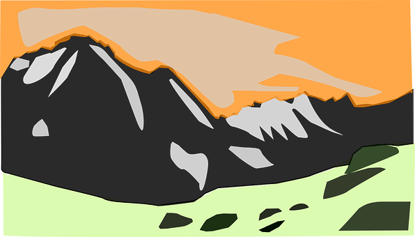 Abstract Mountain Landscape PNG