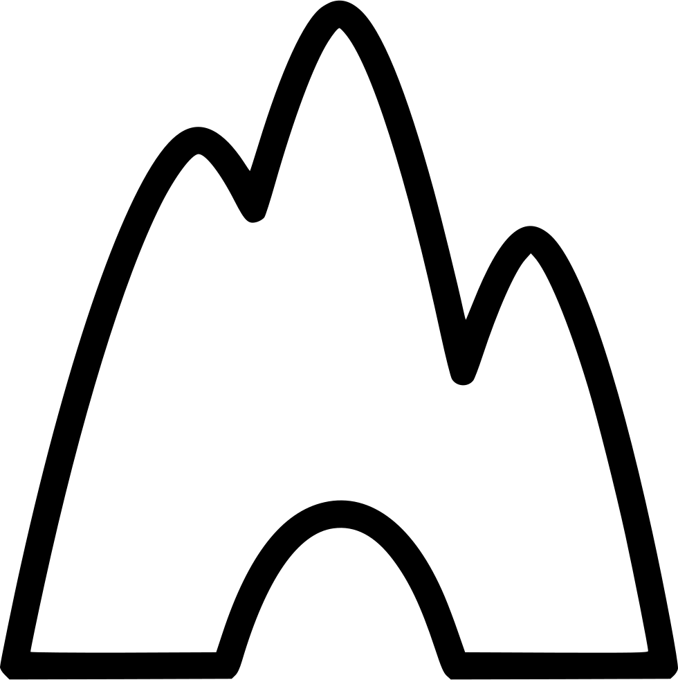 Abstract Mountain Line Art PNG