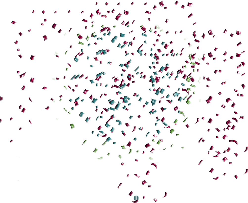 Abstract Multicolor Confetti Scatter PNG