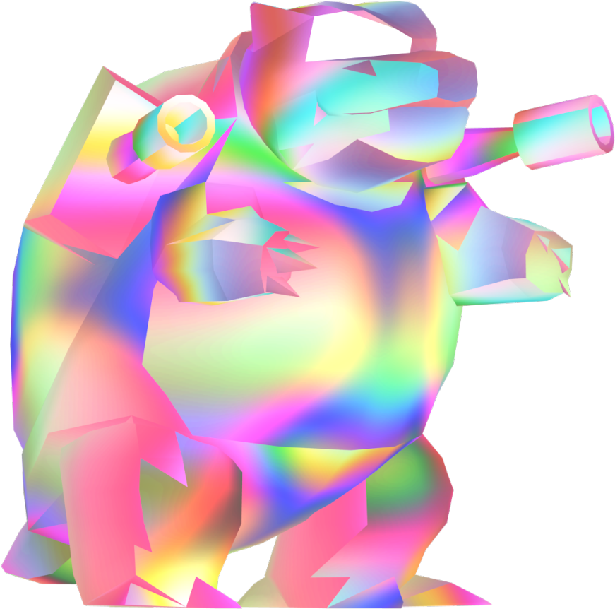 Abstract Multicolor Polygonal Figure PNG