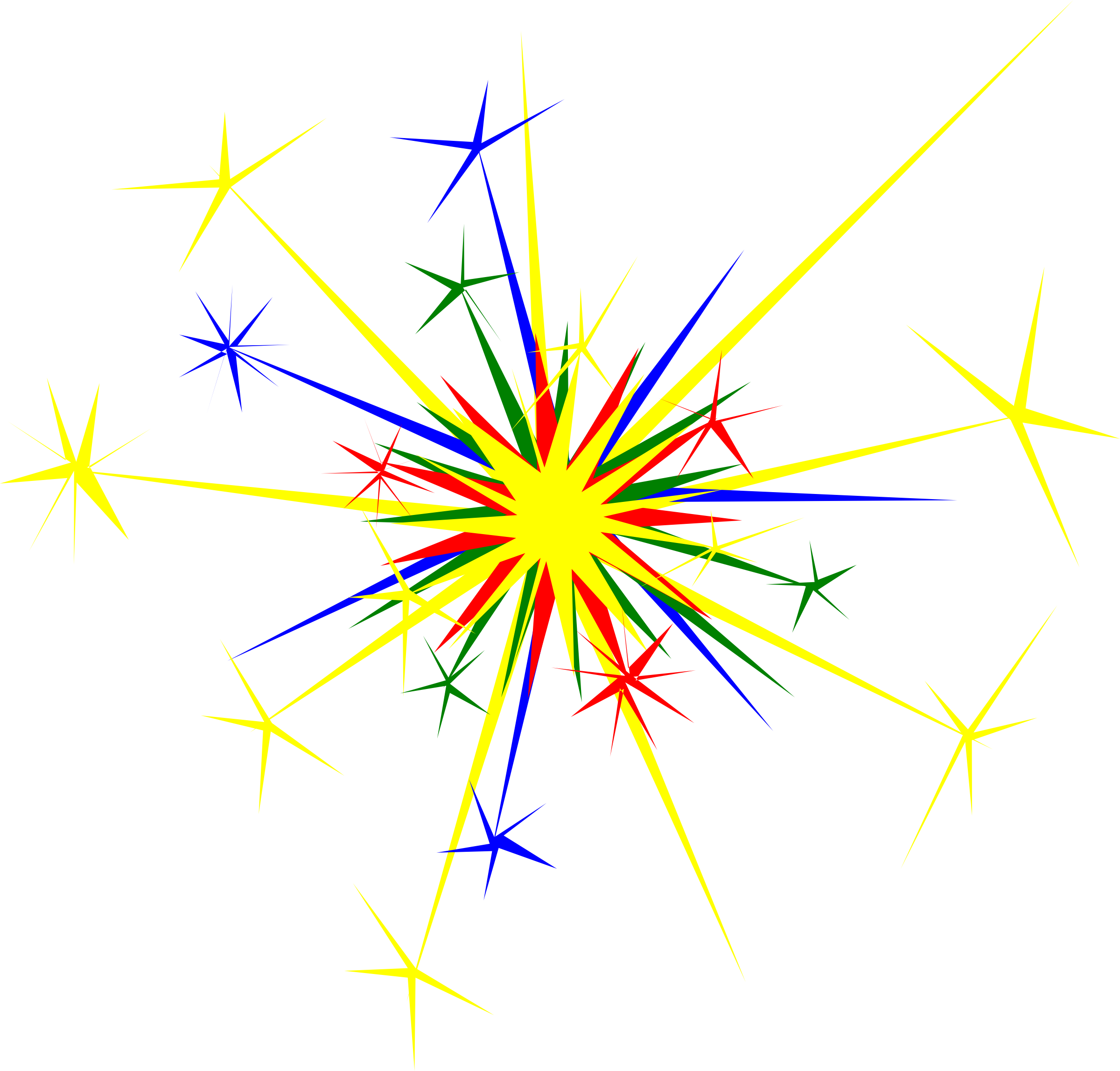 Abstract Multicolor Starburst Explosion PNG
