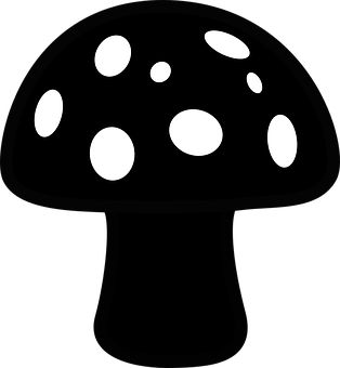 Abstract Mushroom Silhouette PNG