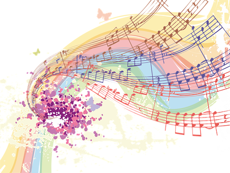 Abstract Musical Explosion PNG