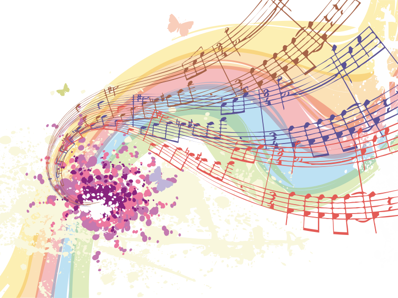 Abstract Musical Explosion Vector PNG