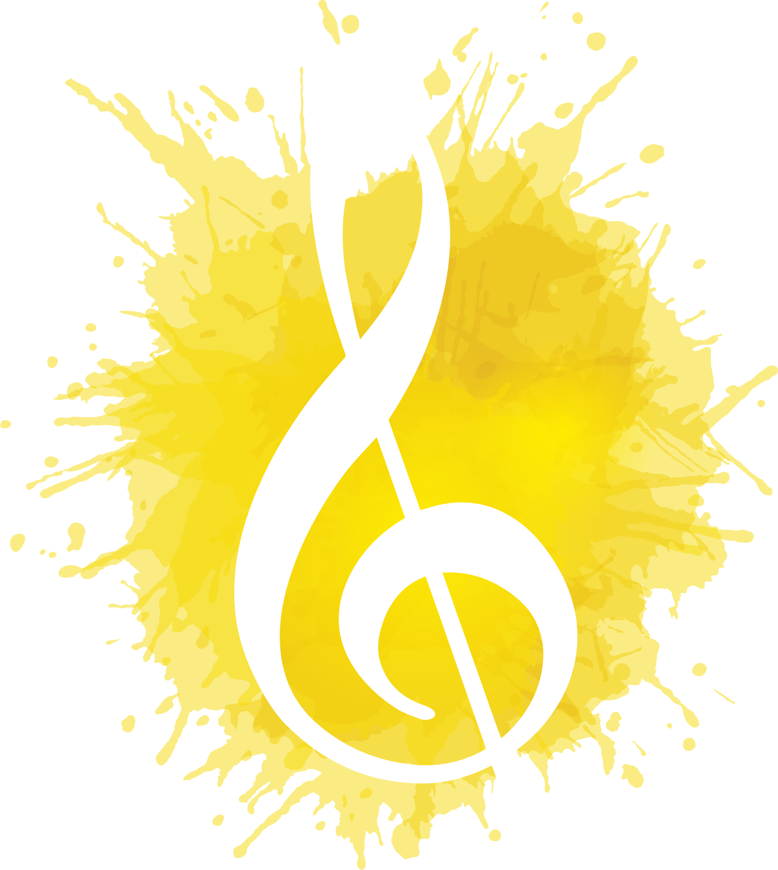 Abstract Musical Note Splash PNG