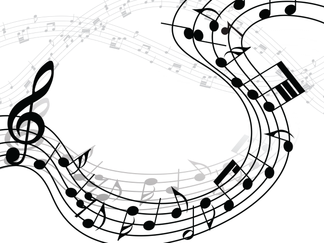 Abstract Musical Notes Background PNG