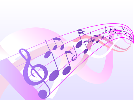 Abstract Musical Notes Background PNG