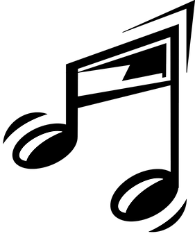 Abstract Musical Notes Black Background PNG