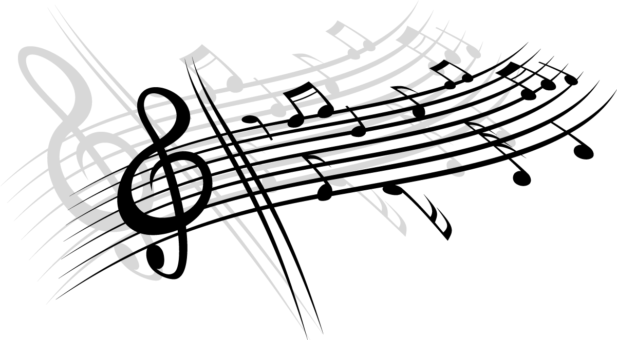 Abstract Musical Notes Design PNG