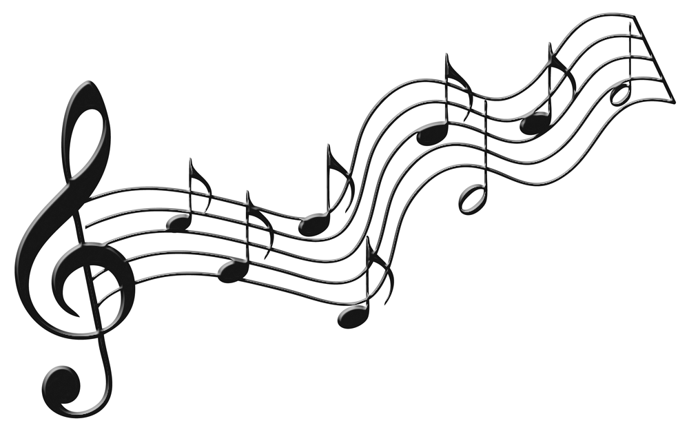 Abstract Musical Notes Flow PNG