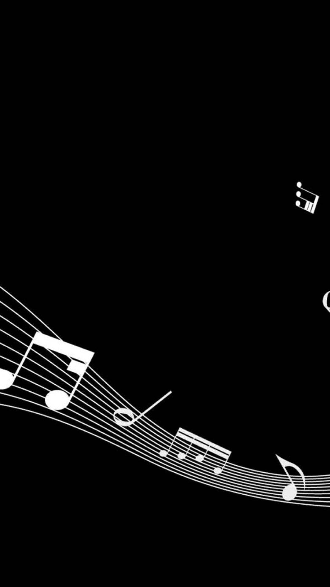 Abstract Musical Notes Flow SVG