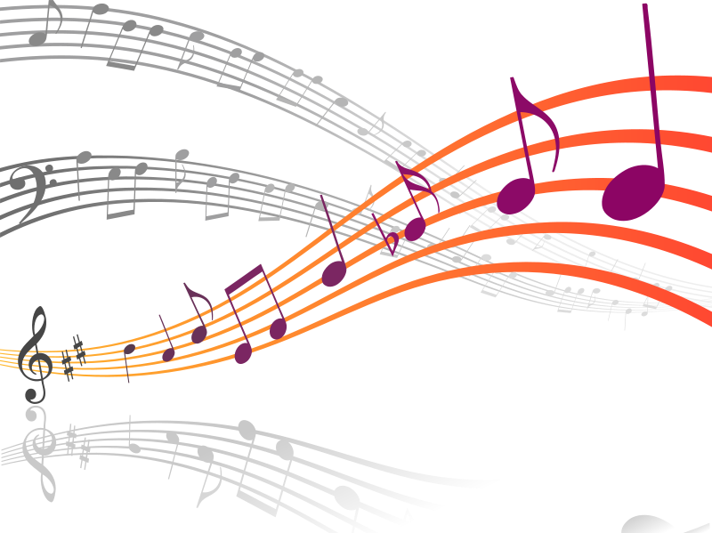 Abstract Musical Notes Vector PNG