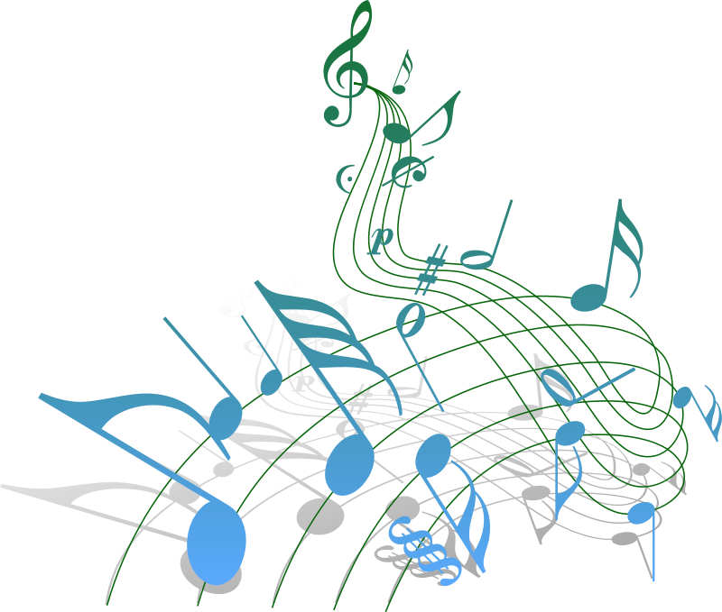 Abstract Musical Notes Vector PNG