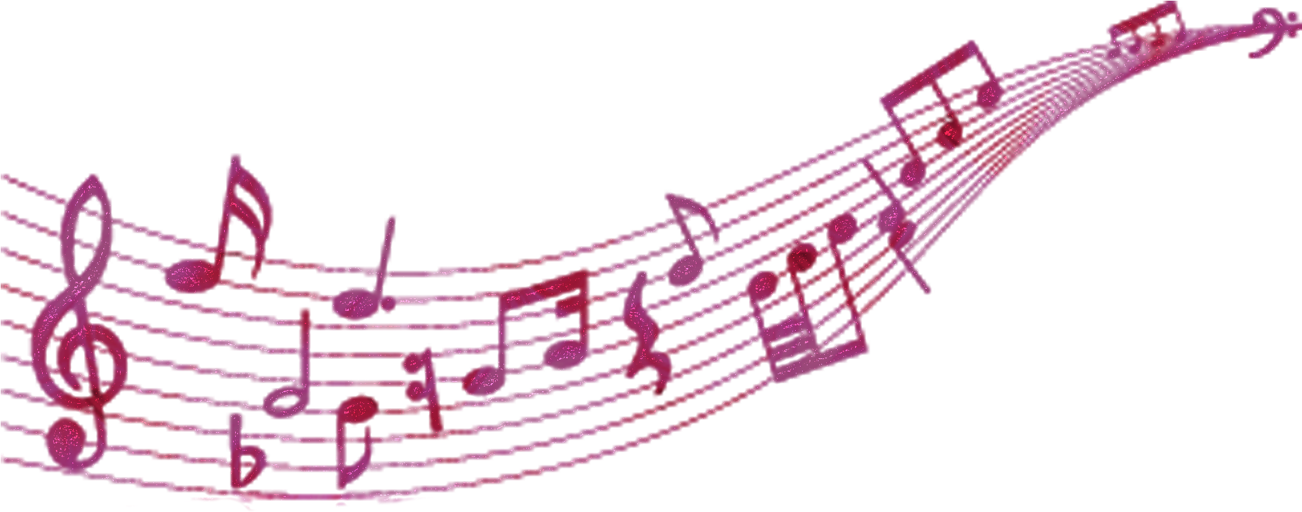 Abstract Musical Notes Wave PNG