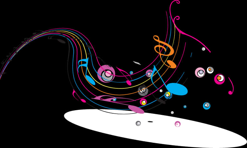 Abstract Musical Wave Vector PNG
