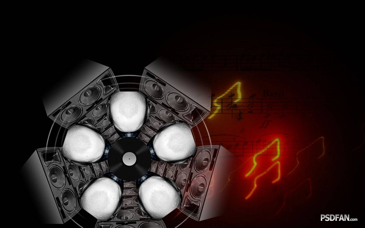 Abstract Musicand Speakers SVG