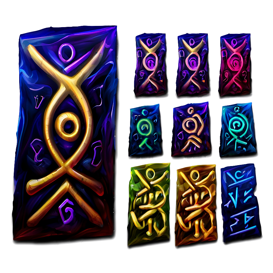 Abstract Mystic Runes Png 06202024 PNG