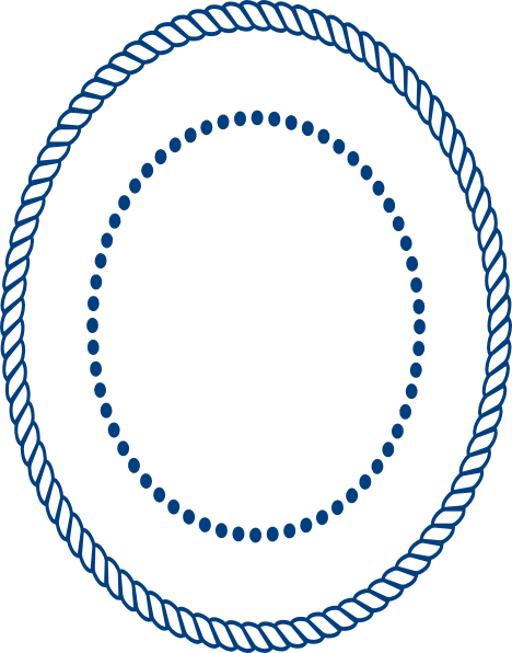 Abstract Nautical Rope Circle Border Design PNG