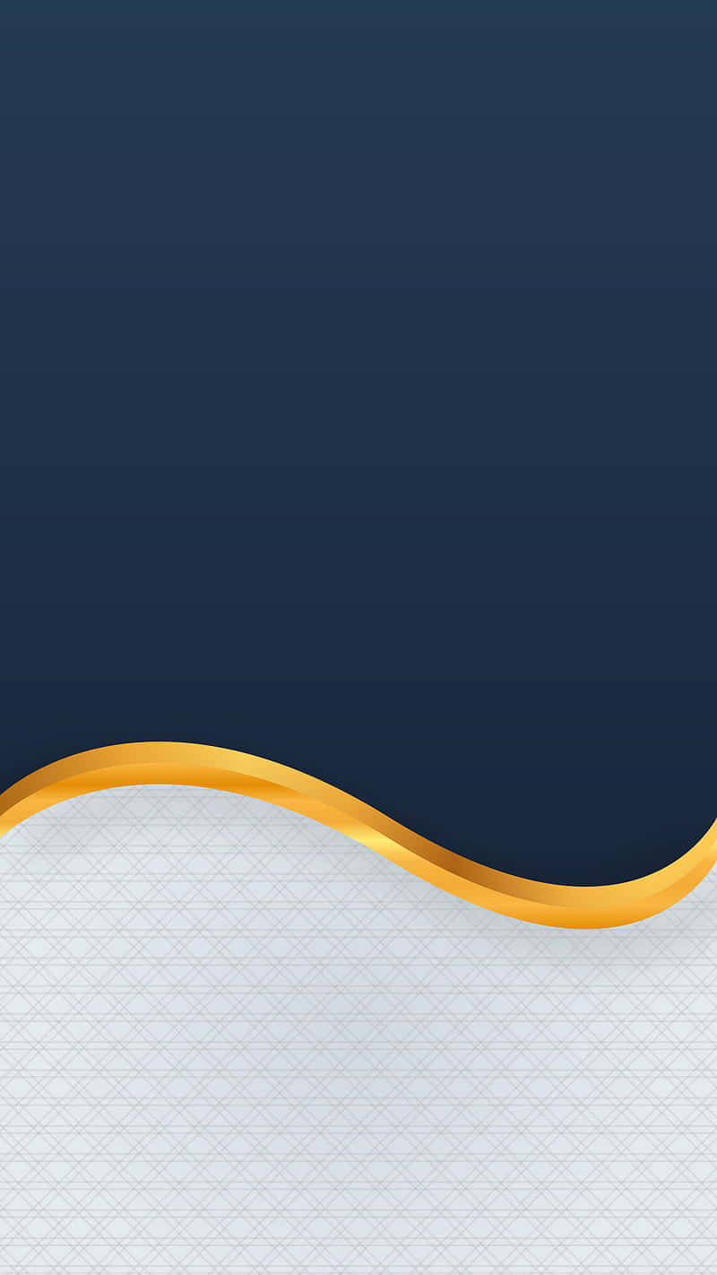 Abstract Navy Gold Wave Background PNG