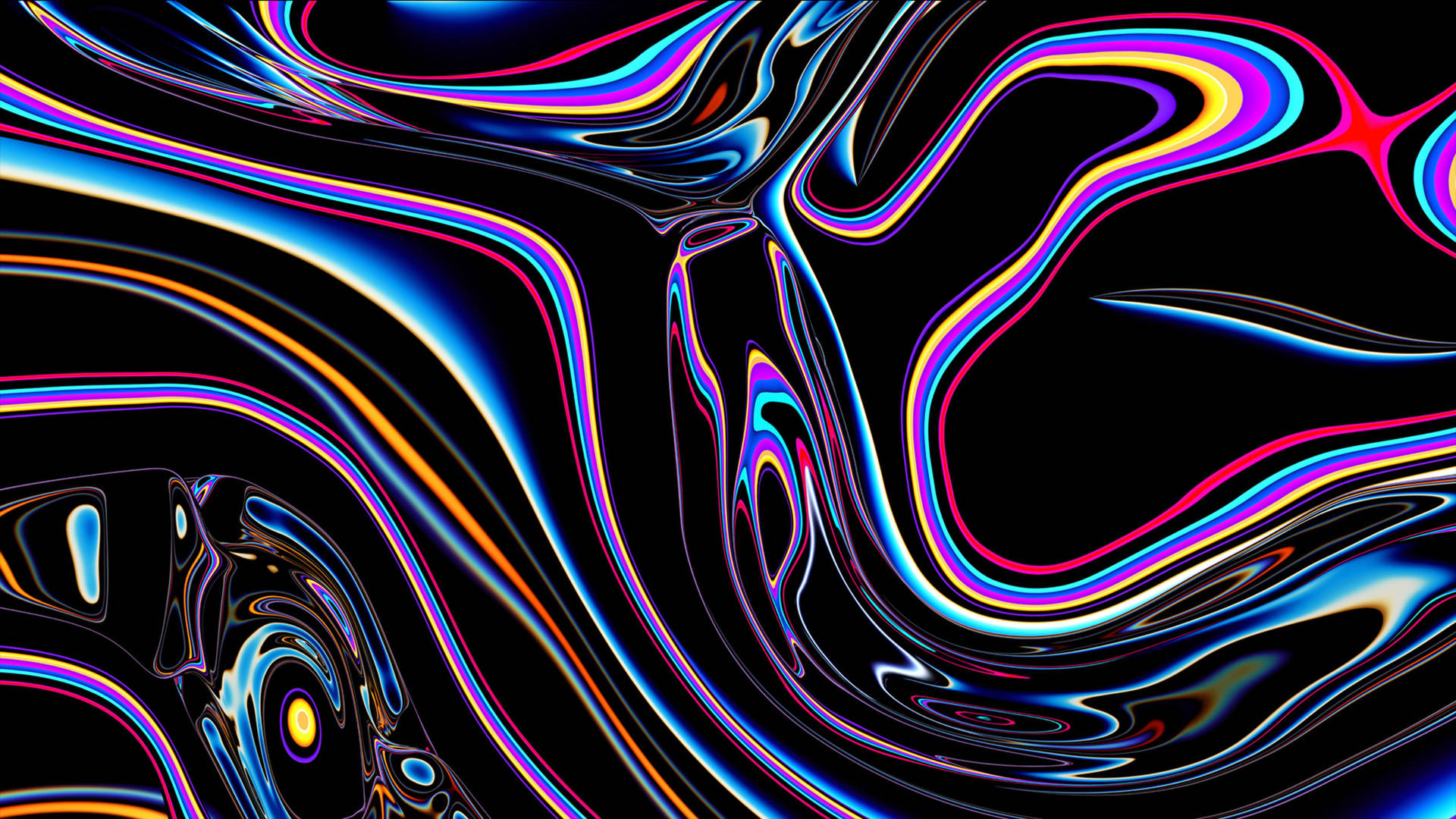 Abstract Neon And Black Mac 4kg Wallpaper