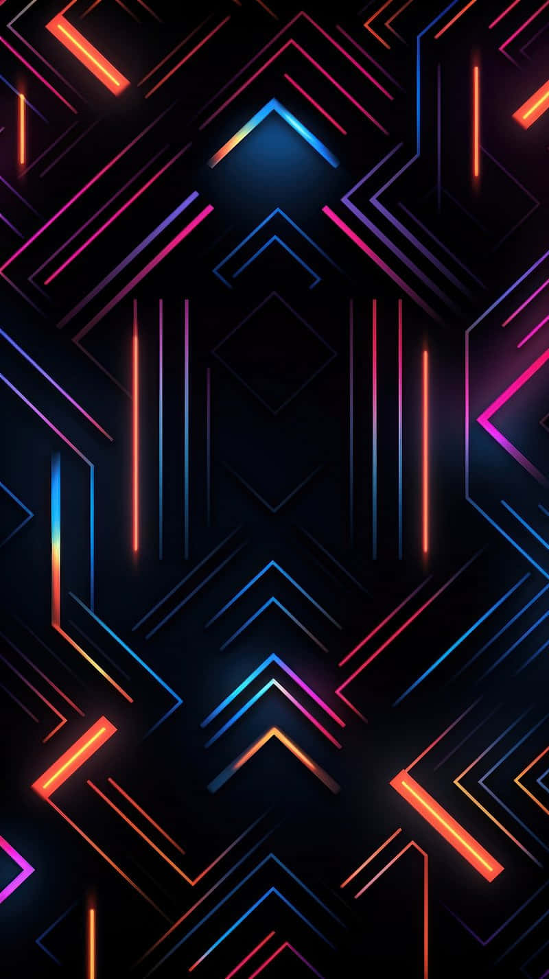 Abstract Neon Arrows Background Wallpaper