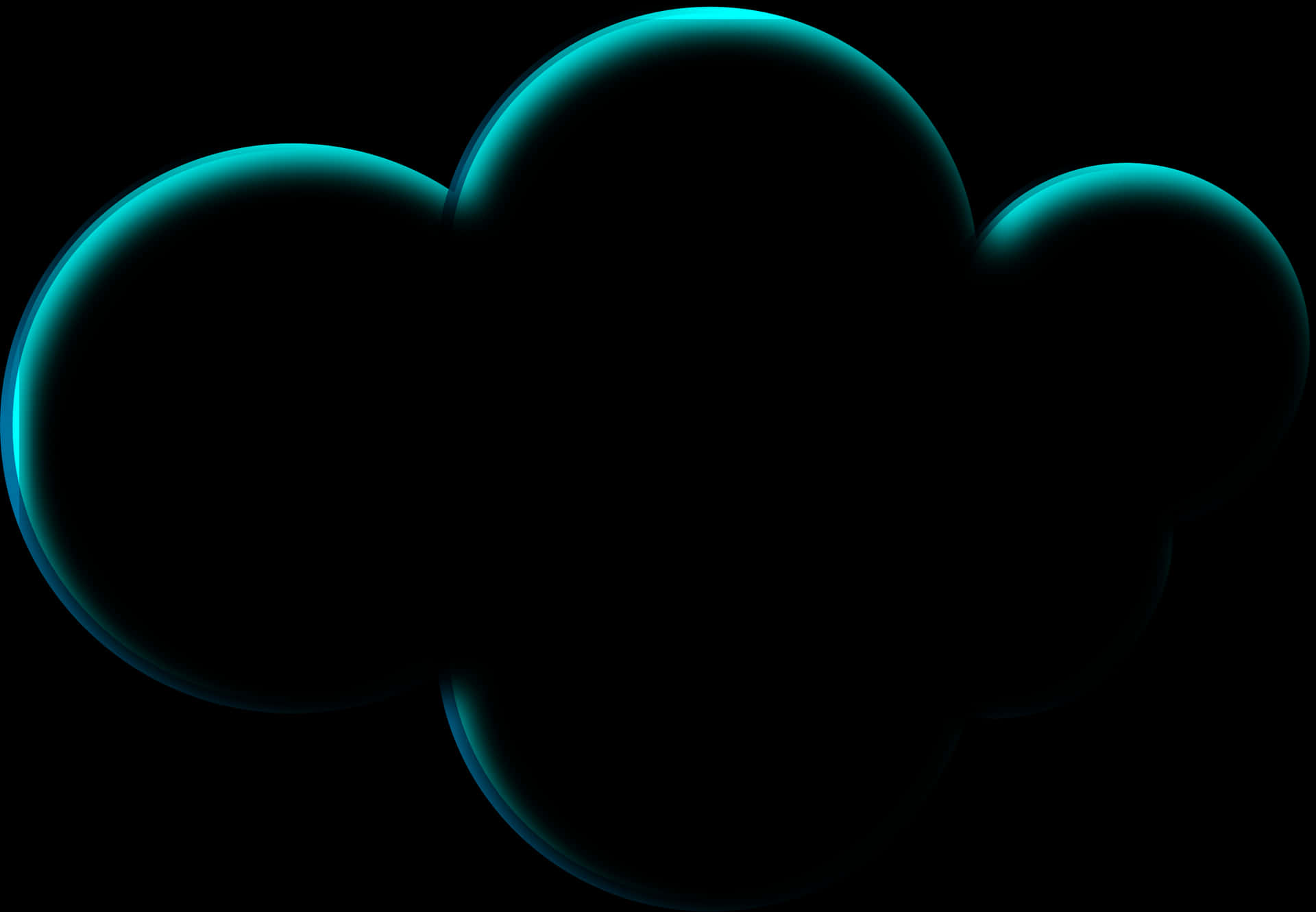 Abstract Neon Cloud Shape PNG