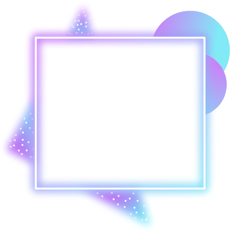 Abstract Neon Frame Design PNG