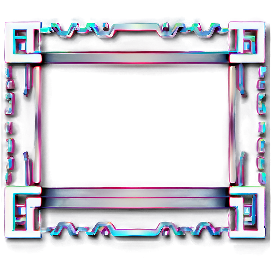 Abstract Neon Frame Design PNG