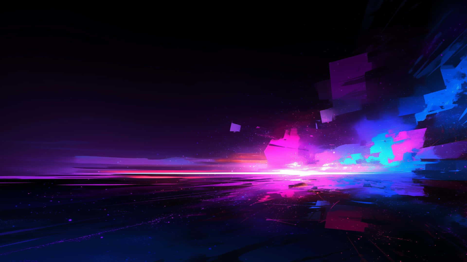 Abstrakta Neonljusstrålar Wallpaper