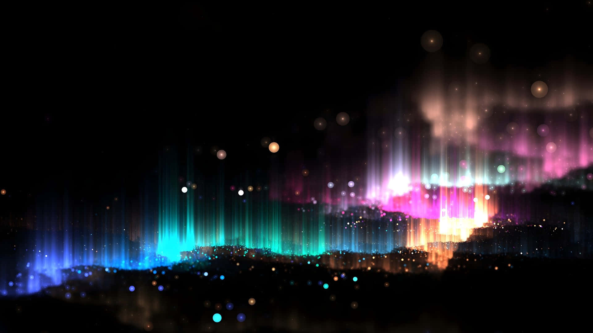 Abstrakta Neonljusvågor Wallpaper