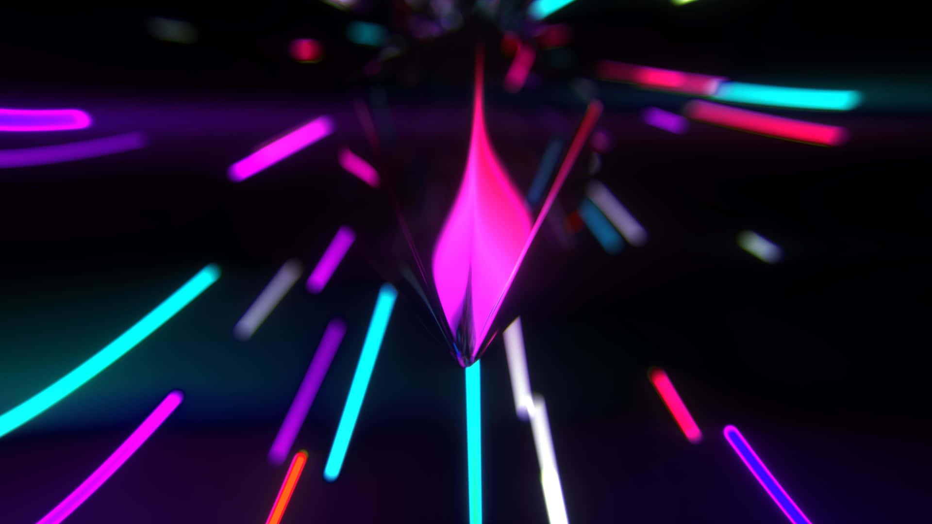 Abstract Neon Lights Explosion Wallpaper