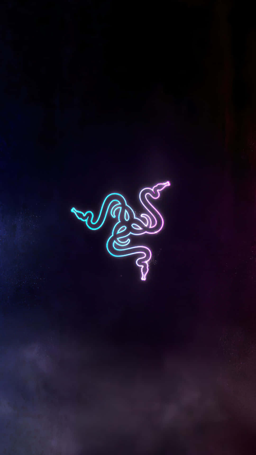 Abstract Neon Snake Logo Wallpaper