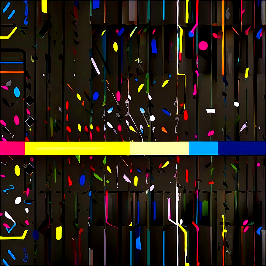 Abstract Neon Splatter Vector Art PNG