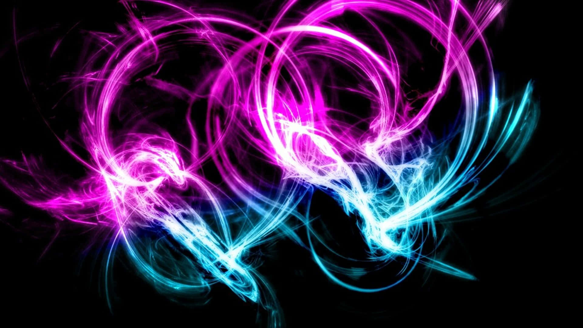 Abstract Neon Swirls Wallpaper