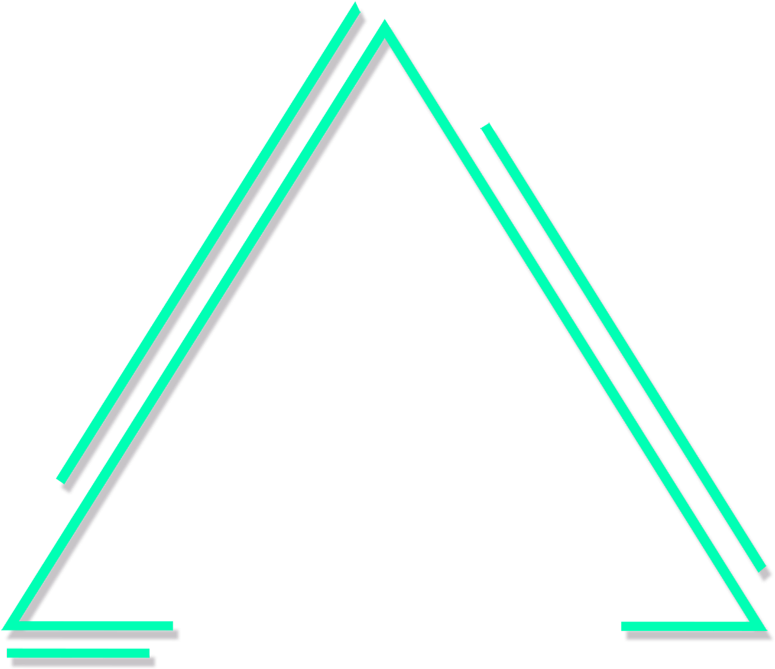 Abstract Neon Triangle Design PNG