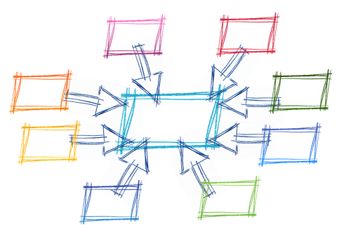 Abstract Network Connectivity Diagram PNG